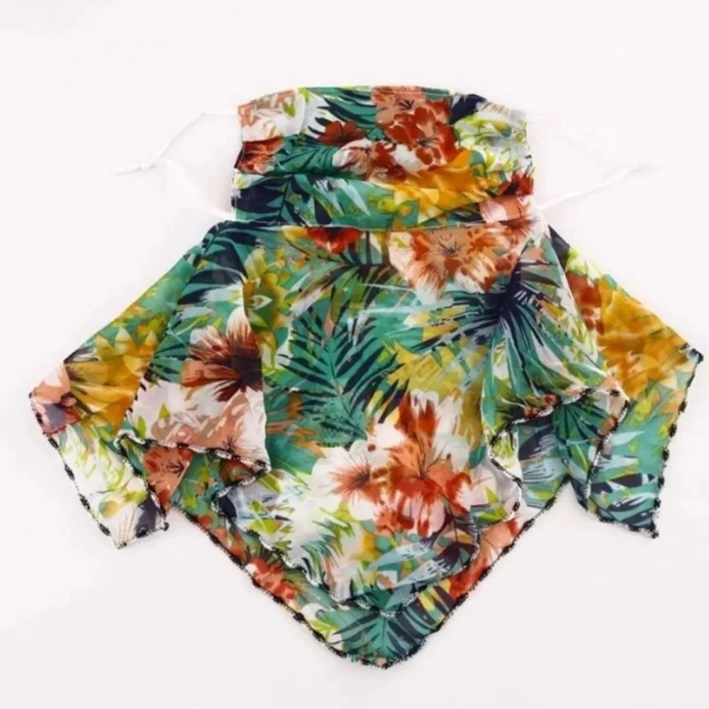 Beautiful Floral Facemask & Scarf Adjustable Ear Strips 4 A Comfortable Fit